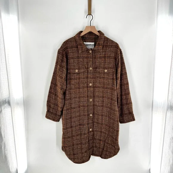 Frank & Eileen Gavin Italian Wool Blend Bouclé Shirt Jacket Shacket Size Medium